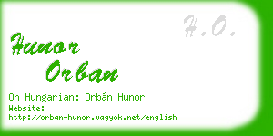 hunor orban business card