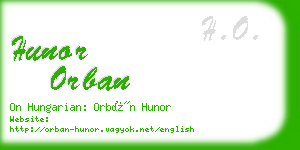 hunor orban business card
